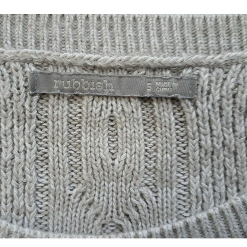 Rubbish Knit Pullover Women's Sweater Gray  Small - Picture 4 of 5